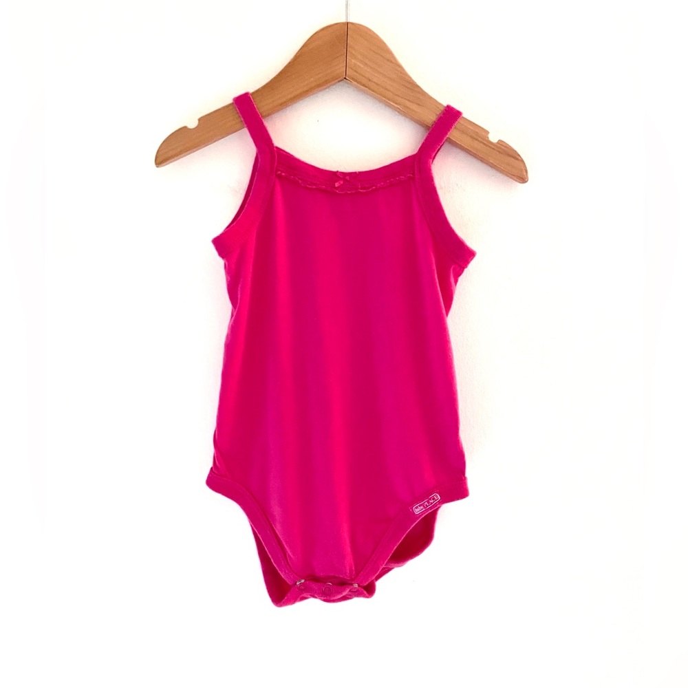 10/$25💥Ruffle Trim Magenta Pink Baby Girl Tank Top Sleeveless Bodysuit Onesie